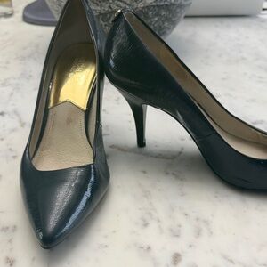 Michael Kors Patent Leather Navy Blue Heels